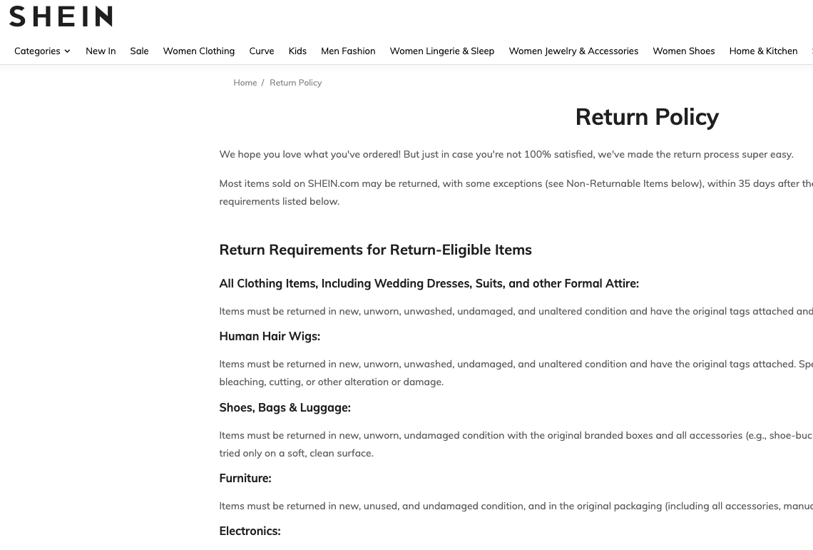 Shein Return Policy: Hassle-Free Returns and Refunds